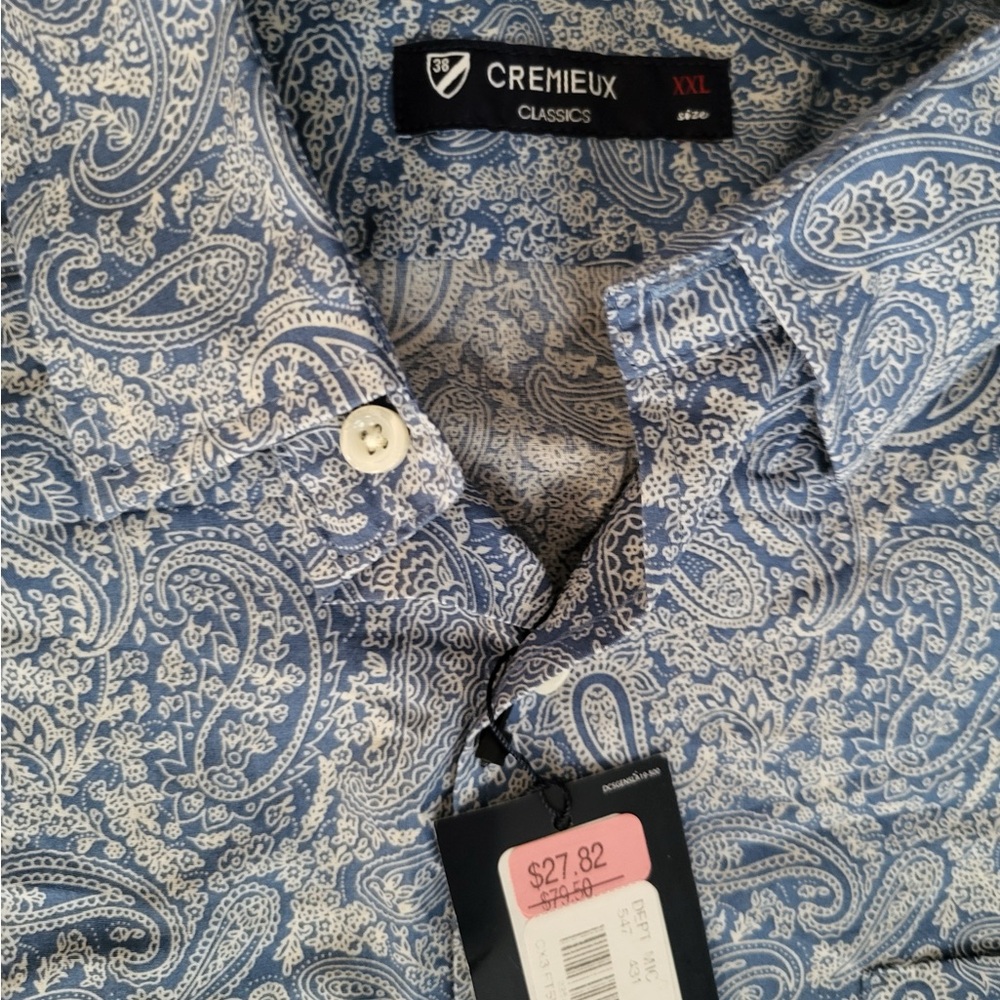 Daniel Cremieux Blue Paisley Men's Shirt